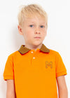 Polo M/C Embossed De Algodon Naranja Niño Mayoral M3155 MAYORAL