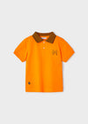 Polo M/C Embossed De Algodon Naranja Niño Mayoral M3155 MAYORAL