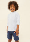 Camisa M/L Cuello Mao Lino Blanco Niño Mayoral M3167 MAYORAL
