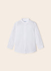 Camisa M/L Cuello Mao Lino Blanco Niño Mayoral M3167 MAYORAL