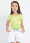 Short Con Cinturon Estampado Blanco Niña Mayoral M3209 MAYORAL