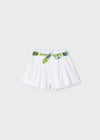 Short Con Cinturon Estampado Blanco Niña Mayoral M3209 MAYORAL