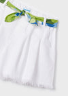 Short Con Cinturon Estampado Blanco Niña Mayoral M3209 MAYORAL