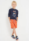 Bermuda Con Cintura Ajustable Con Algodon Naranja Niño Mayoral M3233 MAYORAL