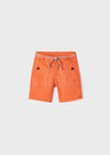 Bermuda Con Cintura Ajustable Con Algodon Naranja Niño Mayoral M3233 MAYORAL