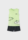 Pijama Camiseta Sin Mangas Verde Niño Mayoral M3796 MAYORAL