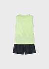 Pijama Camiseta Sin Mangas Verde Niño Mayoral M3796 MAYORAL