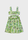 Vestido Cut Out Verde Niña Mayoral M3939 MAYORAL