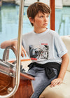 Playera M/C "Rediscover" Blanco Niño Junior Mayoral M6081 MAYORAL