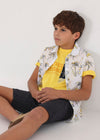 Camisa M/C Estampada Blanco Niño Junior Mayoral M6112 MAYORAL
