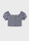 Top Estampado Azul Niña Junior Mayoral M6198 MAYORAL
