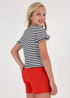 Short De Algodon Rojo Niña Junior Mayoral M6240 MAYORAL