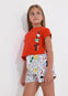Conjunto Short Estampado Rojo Niña Junior Mayoral M6244