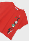 Conjunto Short Estampado Rojo Niña Junior Mayoral M6244 MAYORAL