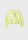 Sudadera Ligera Volante Verde Limon Niña Junior Mayoral M6429 MAYORAL