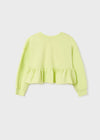 Sudadera Ligera Volante Verde Limon Niña Junior Mayoral M6429 MAYORAL