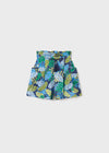 Falda Pantalon Estampada Azul Niña Junior Mayoral M6907 MAYORAL