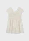 Vestido Con Motivo Estampado Hueso Niña Junior Mayoral M6920 MAYORAL