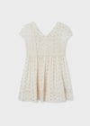 Vestido Con Motivo Estampado Hueso Niña Junior Mayoral M6920 MAYORAL