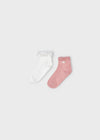 Set 2 Calcetines Rosa-Blanco Niña Mayoral M10469 MAYORAL