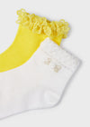 Set 2 Calcetines Amarillo-Blanco Niña Mayoral M10469 MAYORAL