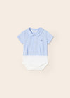 Body Camisero M/C Combinado Celeste Bebe Niño Mayoral M1765 MAYORAL
