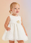 Vestido Organza Bordado Blanco Bebe Niña Abelylula M5013 ABEL Y LULA