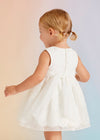 Vestido Organza Bordado Blanco Bebe Niña Abelylula M5013 ABEL Y LULA