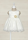 Vestido Organza Bordado Blanco Bebe Niña Abelylula M5013 ABEL Y LULA