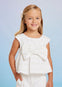 Blusa Organza Bordada Blanco Niña Abelylula M5130