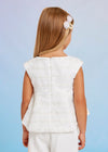 Blusa Organza Bordada Blanco Niña Abelylula M5130 ABEL Y LULA