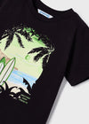 Playera M/C "Paradise" Negro Niño Mayoral M3020 MAYORAL