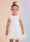 Vestido Tul Lentejuelas Blanco Abelylula M5023 ABEL Y LULA