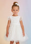 Vestido Tul Lentejuelas Blanco Abel y lula M5023