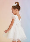 Vestido Tul Lentejuelas Blanco Abelylula M5023 ABEL Y LULA