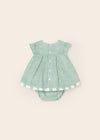 Vestido Lino Aqua Con Calzon Bebe Niña Mayoral M1821 MAYORAL