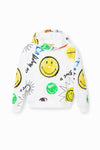 Sudadera Ligera Smiley Beige Unisex Desigual 23Sbsk04 DESIGUAL