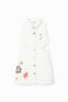 Vestido Mezclilla Strech Flowers Blanco Niña Desigual 23Sgvd02