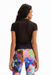 Blusa M/C Tul Negro Dama Desigual 23Swtk41 DESIGUAL