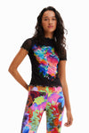 Blusa M/C Tul Negro Dama Desigual 23Swtk41 DESIGUAL