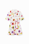 Vestido Corto Camisero Flores Designed Cristian Lacroix Blanco 23Swvw75 Desigual DESIGUAL