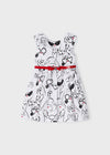 Vestido Con Cinturon Rojo Estampado Niña Mayoral M3921 MAYORAL