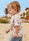 Playera M/C Estampado Cotton Beige Rojo Bebe Niño Mayoral M1016 MAYORAL