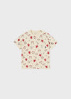 Playera M/C Estampado Cotton Beige Rojo Bebe Niño Mayoral M1016 MAYORAL