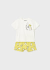 Pijama Algodon M/C Amarillo Blanco Bebe Niño Mayoral M1789 MAYORAL