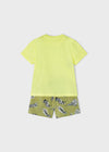 Pijama Playera M/C Algodon Amarillo Verde Niño Mayoral M3795 MAYORAL
