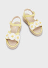 Huarache Plataforma Yute Flores Amarillo Niña Mayoral 45461 MAYORAL