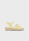 Huarache Plataforma Yute Flores Amarillo Niña Mayoral 47461 MAYORAL
