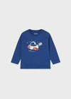 Playera M/L Play "Space" Azul Rey Bebe Niño Mayoral M2014 MAYORAL