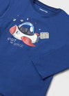 Playera M/L Play "Space" Azul Rey Bebe Niño Mayoral M2014 MAYORAL
